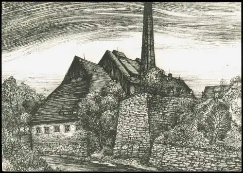 Ansichtskarte Freiberg (Sachsen) Künstlerkarte, Alt-Elisabeth-Schacht 1981