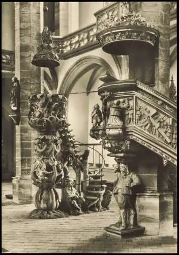 Freiberg (Sachsen) DER DOM ZU FREIBERG Blick auf die Bergmannskanzel 1970