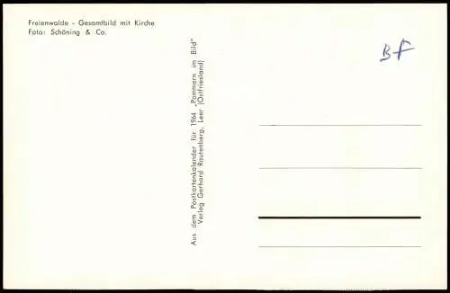 Ansichtskarte Bad Freienwalde Freienwalde Gesamtbild mit Kirche 1964
