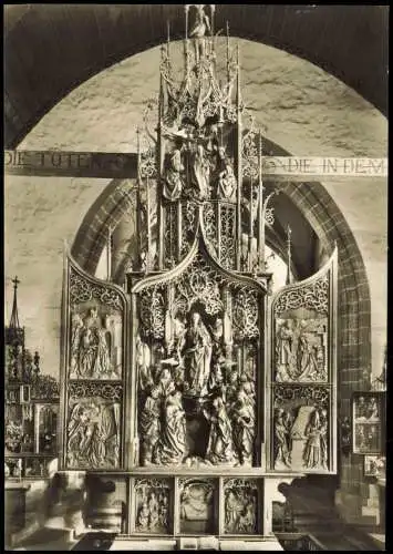 Ansichtskarte Creglingen Herrgottskirche MARIENALTAR 1960