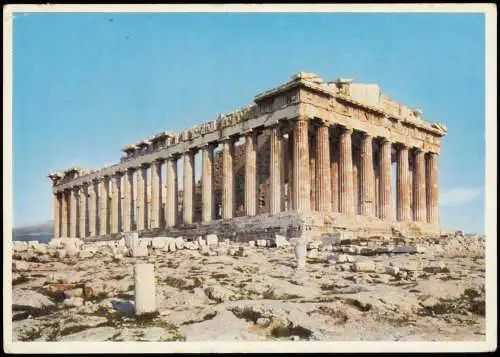 Postcard Athen Αθήνα Historischer antiker Tempel: Parthenon 1957