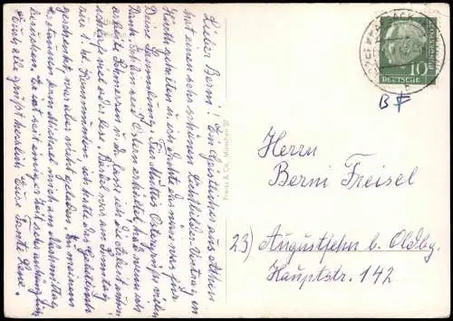 Postcard Athen Αθήνα Historischer antiker Tempel: Parthenon 1957