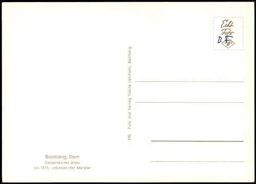 Ansichtskarte Bamberg Dom Gattendorfer Altar 1960