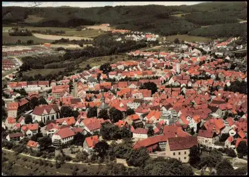 Ansichtskarte Blomberg Luftbild Ortsansicht vom Flugzeug aus 1981