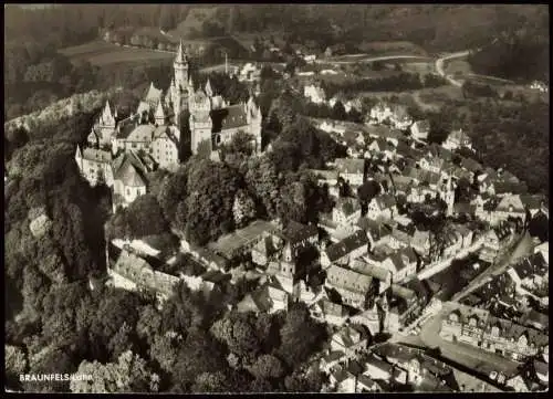 Braunfels (Lahn) Luftbild Luftaufnahme Ortsansicht vom Flugzeug aus 1966