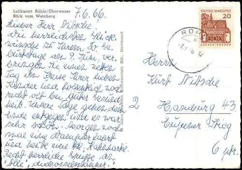 Rühle-Bodenwerder Panorama-Ansicht Rühle Blick vom Weinberg 1966