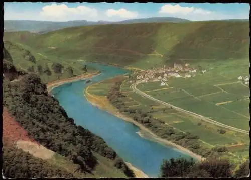Ansichtskarte .Rheinland-Pfalz 5581 Burg a.d. Mosel Panorama-Ansicht 1977