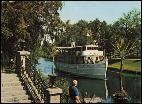 Postcard Motala Göta Kanal (Motala) Schiff Juno 1984