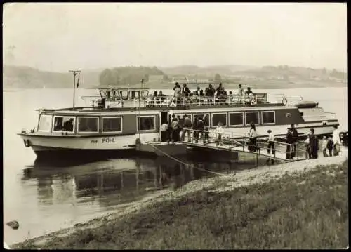 Ansichtskarte Pöhl Talsperre Ausflugsschiff Fotokarte 1977
