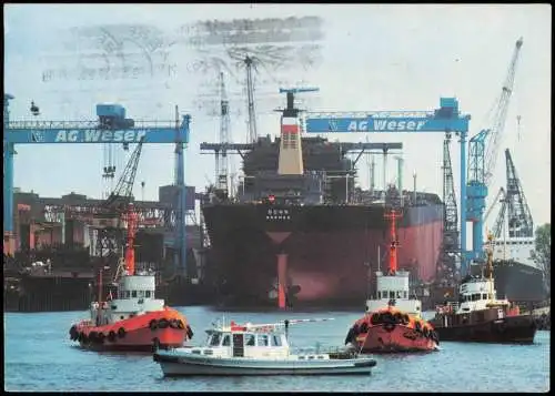 Bremen Schiffswerft A.G. Weser Stapellauf Hapag Lloyd Tanker Bonn 1982