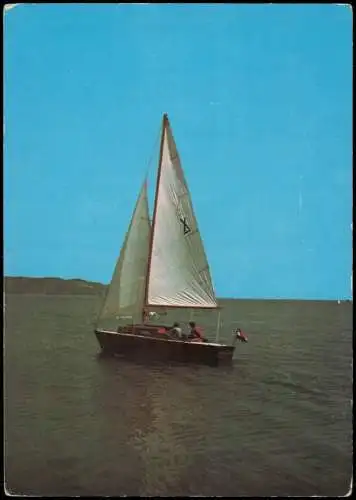 Postcard Plattensee Segelboot Üdvözlet a Balatonról Plattensee 1968