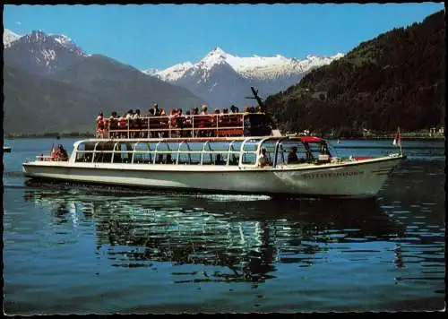 Ansichtskarte Zell am See Rundfahrtboot am Zeller See Kitzsteinhorn 1972