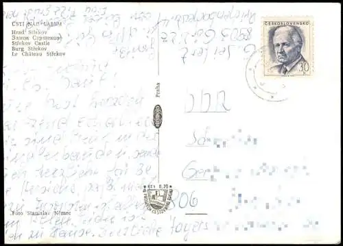 Schreckenstein Elbe Aussig Střekov   Ústí nad Labem Schiffe vor der Burg 1978