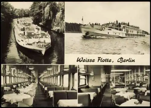 Ansichtskarte Berlin Mehrbild Weiße Flotte Berlin Schiff und Kabinen 1970