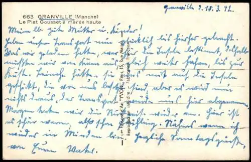 CPA Granville Le Plat Gousset à marée haute 1942