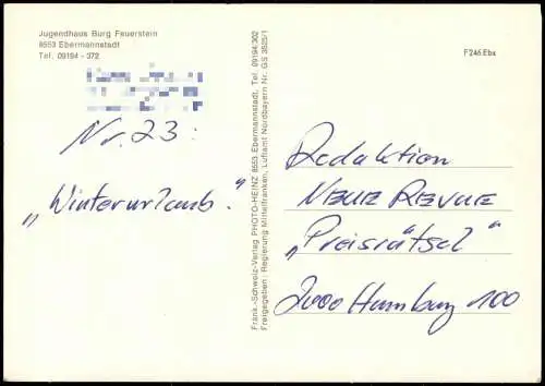 Ansichtskarte Ebermannstadt Luftbild Luftaufnahme 1974