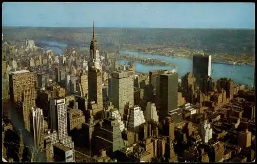 Manhattan-New York City Luftbild Areal View u.a. Chrysler Building 1963