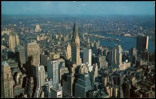 Postcard Manhattan-New York City Chrysler Building United Nation 1961  gel Airmail