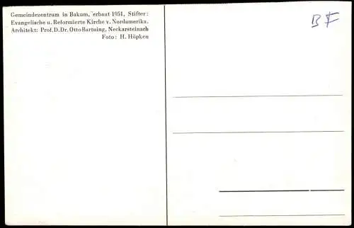 Ansichtskarte Bakum Lk Vechta Gemeindezentrum reformierte Kirche 1965