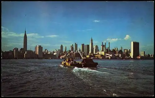 New York City NEW YORK SKYLINE Mid-town Manhattan as viewed from the East 1963