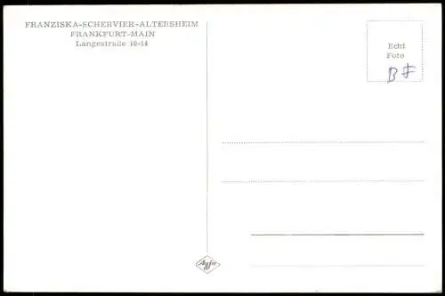 Frankfurt am Main FRANZISKA-SCHERVIER-ALTERSHEIM Langestraße 10-14 1960