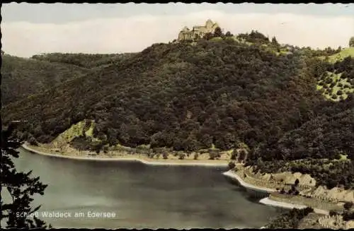 Waldeck (am Edersee) Schloß Waldeck am Edersee Edertalsperre 1959