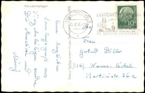 Bad Staffelstein Wallfahrtskirche Basilika Vierzehnheiligen 1956