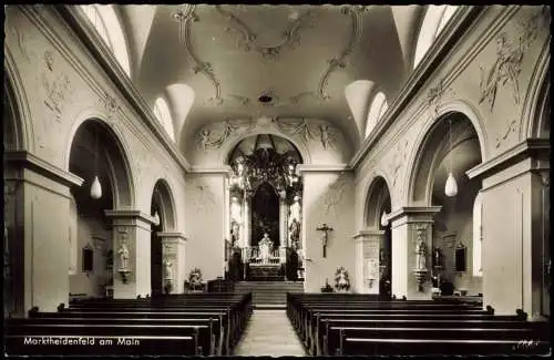 Ansichtskarte Marktheidenfeld Kirchen Innenansicht 1963