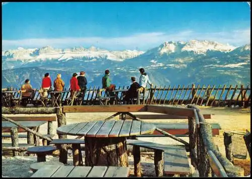 Cartolina Bozen Bolzano Rosengartengruppe (Catinaccio) Restaurant 1968