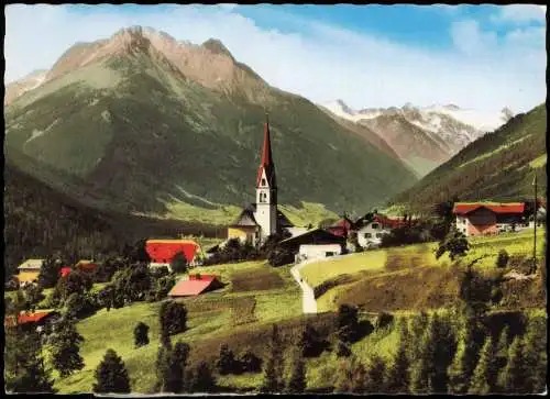 Ansichtskarte Telfs Tirol gg Stubaier Gletscher 1971 gel. Airmail nach New York