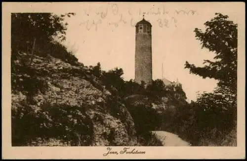 Ansichtskarte Jena Weg zum Fuchsturm 1919