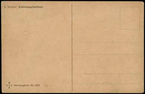 Ansichtskarte  Künstlerkarte Nansen: Liebesgedanken Frau und Engel 1914
