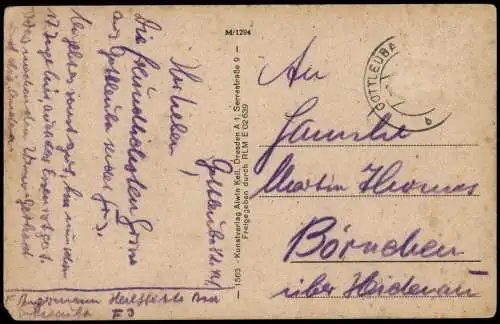 Bad Gottleuba-Berggießhübel Heilstätte Landesversicherungsanstalt Sachsen 1944