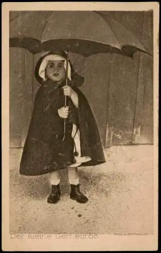 Ansichtskarte  Künstlerkarte Kind mit Regenschirm Kinder Asyle E.V. 1917