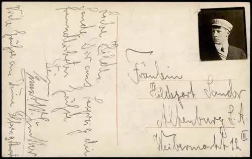Kinder Künstlerkarte verträumtes Mädchen mit Hut Fotokunst 1913