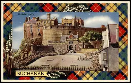 Postcard Edinburg Dùn Èideann Edinburgh Castle 1961 Passepartout