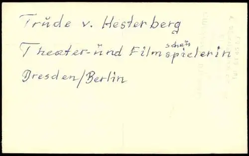 Trude von Hesterberg Film Fernsehen Theater - Schauspieler 1961