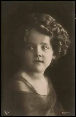 Ansichtskarte  Kinder Mädchen schaut verträumt Fotokunst 1918