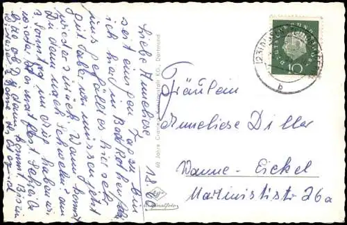 Ansichtskarte Bad Rothenfelde Partie am Badehaus - Colorfotokarte 1960