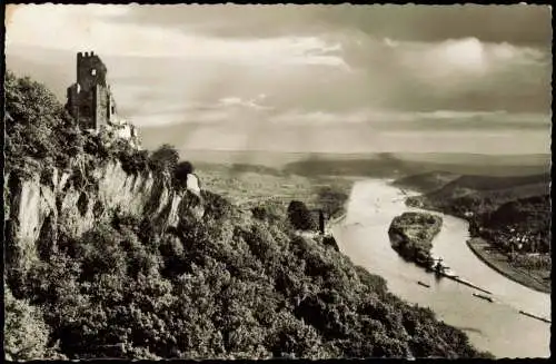 Bad Godesberg-Bonn Burg Drachenfels Siebengebirge Fotokarte Stimmungsbild 1960