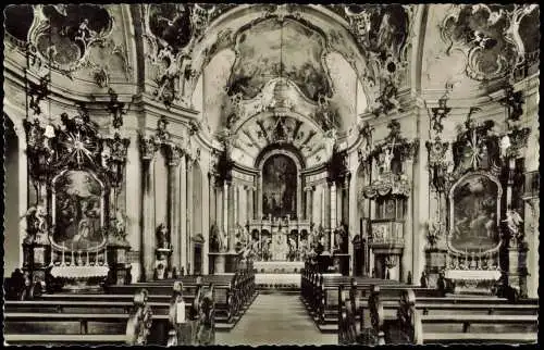 Ansichtskarte Würzburg Käppele, Innenansicht 1960