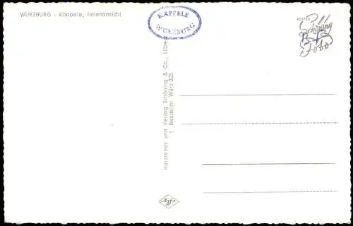 Ansichtskarte Würzburg Käppele, Innenansicht 1960