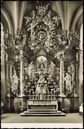 Ansichtskarte Fulda Kloster Frauenberg Innenansicht 1960