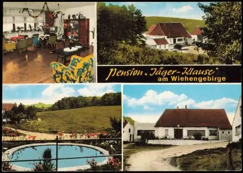Blasheim Lübbecke Westfalen Mehrbildkarte Pension JÄGER-KLAUSE Sellenriek 1960