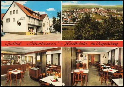 Herbstein Mehrbild-AK mit GASTHOF OBERHESSEN Fremdenzimmer Metzgerei 1965