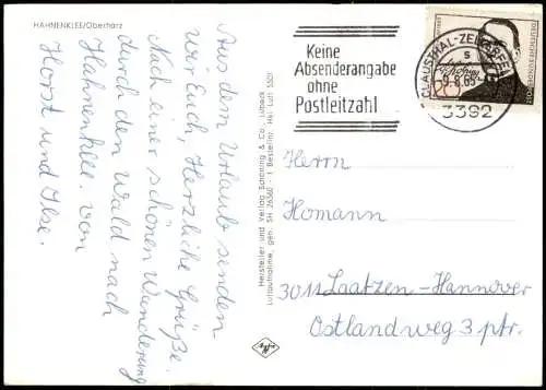 Hahnenklee Bockswiese Goslar Luftbild Luftaufnahme Ortsansicht v. Flugzeug 1965