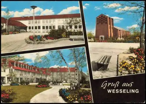Ansichtskarte Wesseling Mehrbildkarte mit 3 Ortsansichten 1960