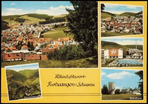 Furtwangen Schwarzwald Mehrbildkarte mit u.a. Freibad, Brendturm uvm. 1965