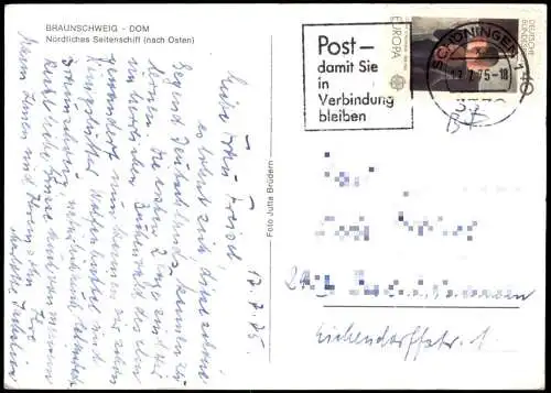 Ansichtskarte Braunschweig Dom Nördliches Seitenschiff (nach Osten) 1975