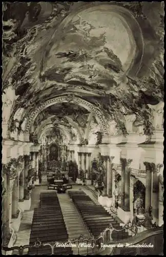 Ansichtskarte Zwiefalten Inneres der Münsterkirche 1960